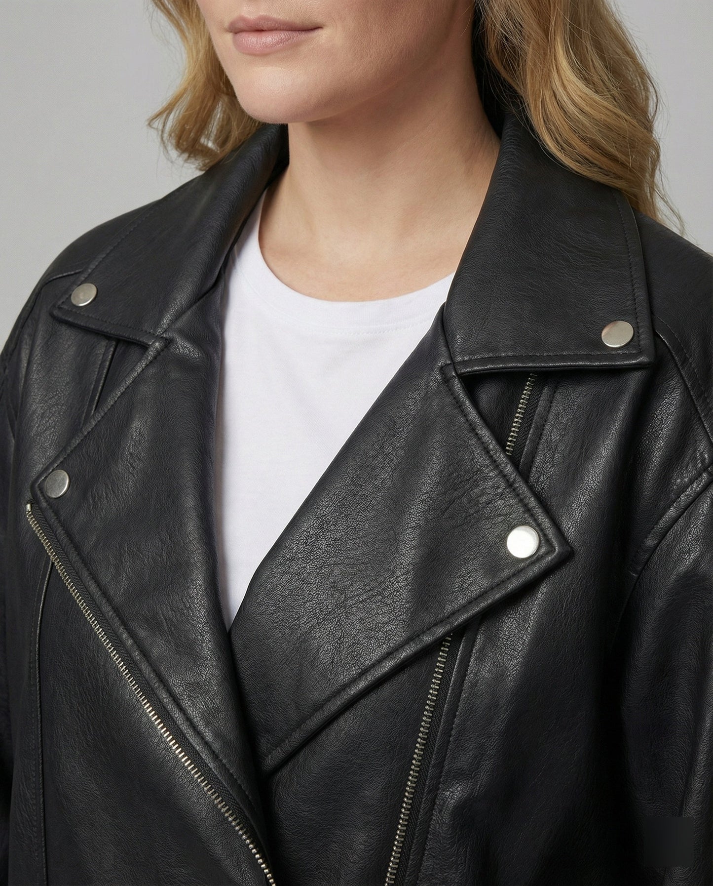 Damen Jacke Braun Asymmetrisch Plus Size