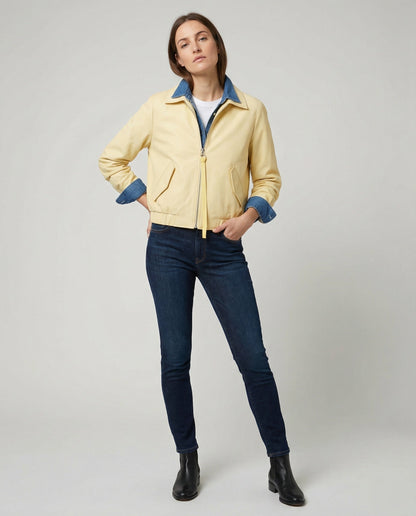 Damen Lederjacke Kurz Patchwork Reverskragen