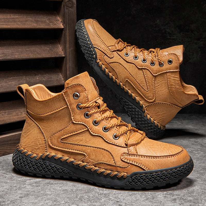 Herren Leder Wanderstiefel Robust Wasserfest - Norvielle