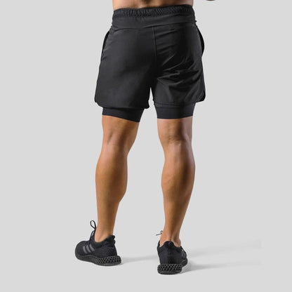 Herren 2-in-1 Sportshorts Laufhose Trainingshose