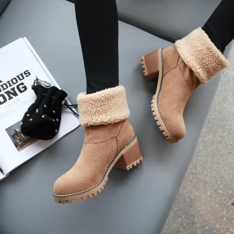 Damen Winterstiefel Warm Gefüttert Schneesicher