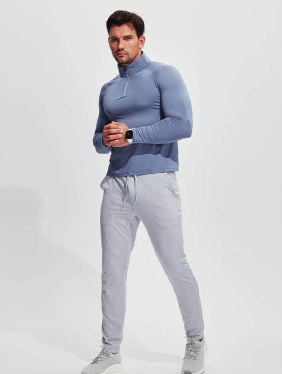 Herren Funktionsshirt Atmungsaktiv Reißverschluss