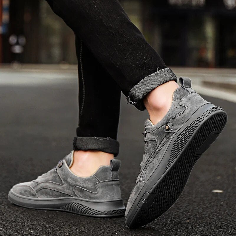 Herren Sneaker Sport Schuhe Wildleder