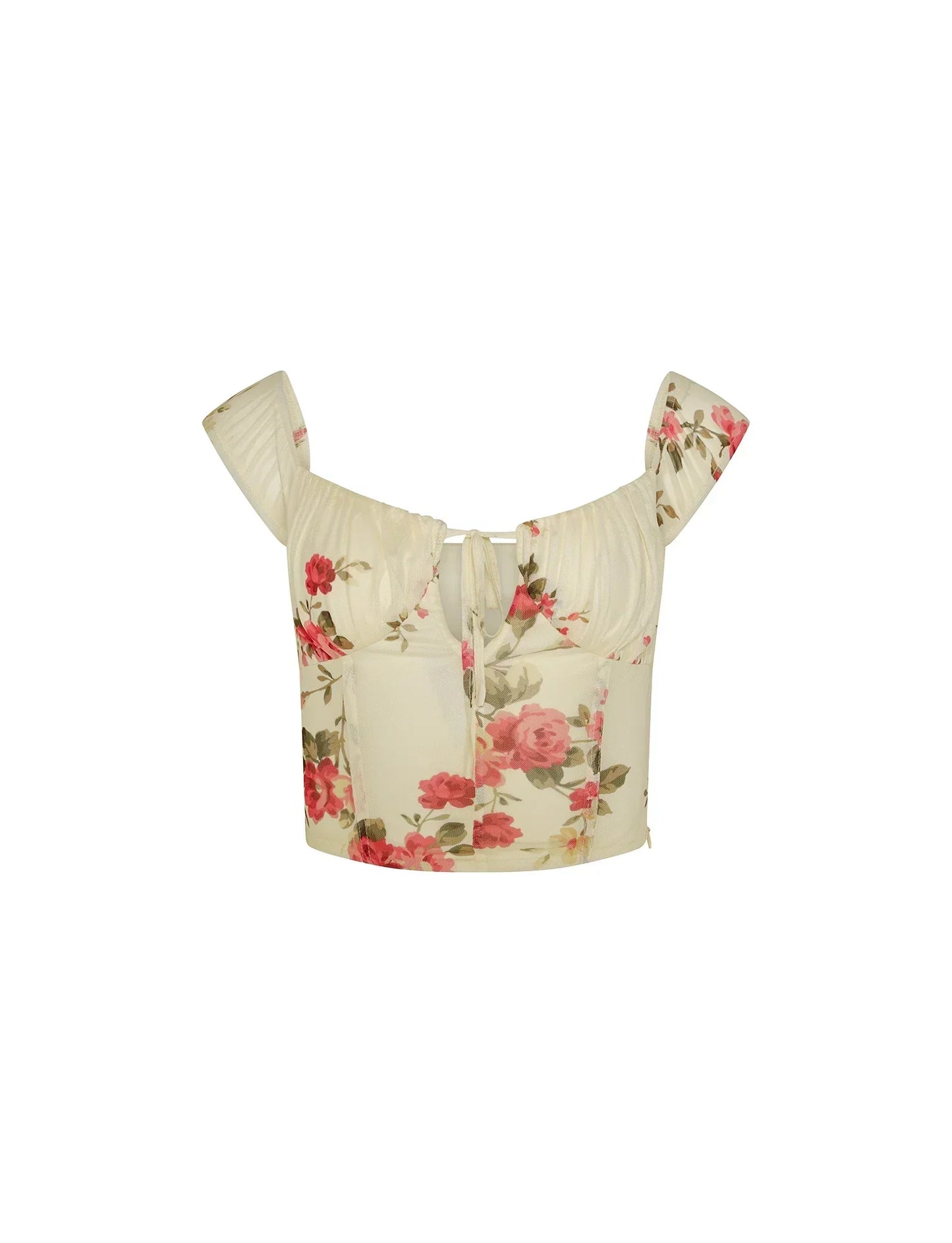 Damen Sommer- mit Ärmeln und Wickelrock Blumenmuster