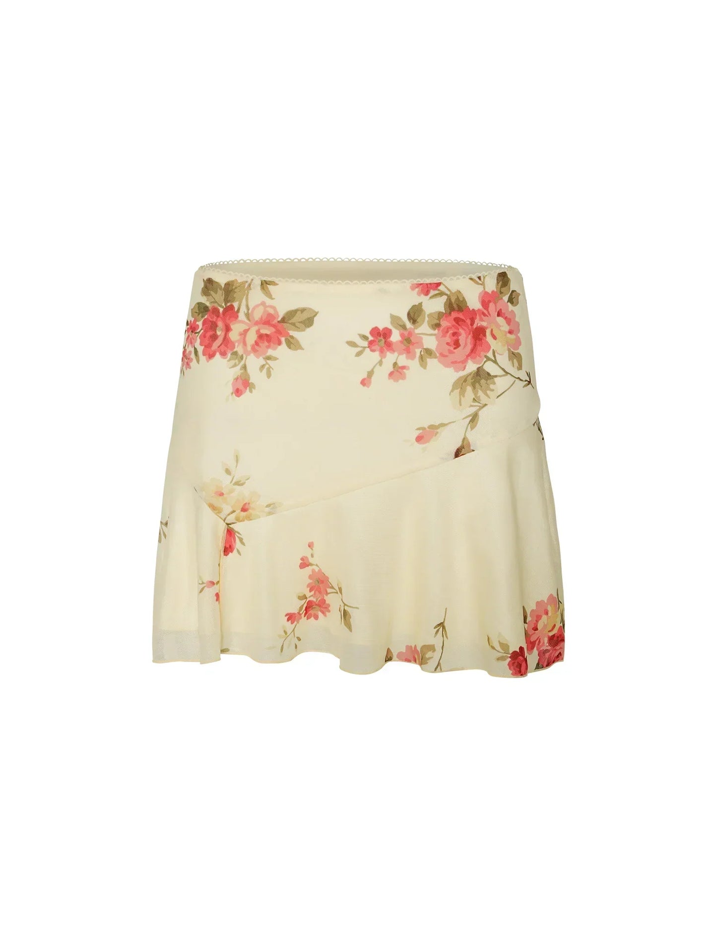 Damen Sommer- mit Ärmeln und Wickelrock Blumenmuster