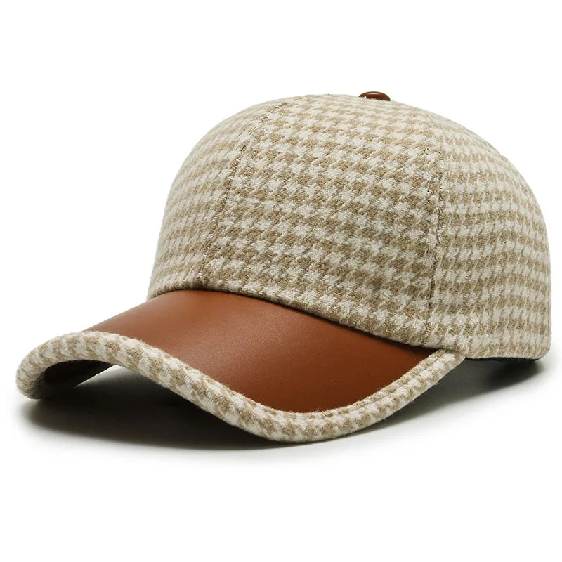 Herren Leder Mütze Elegant