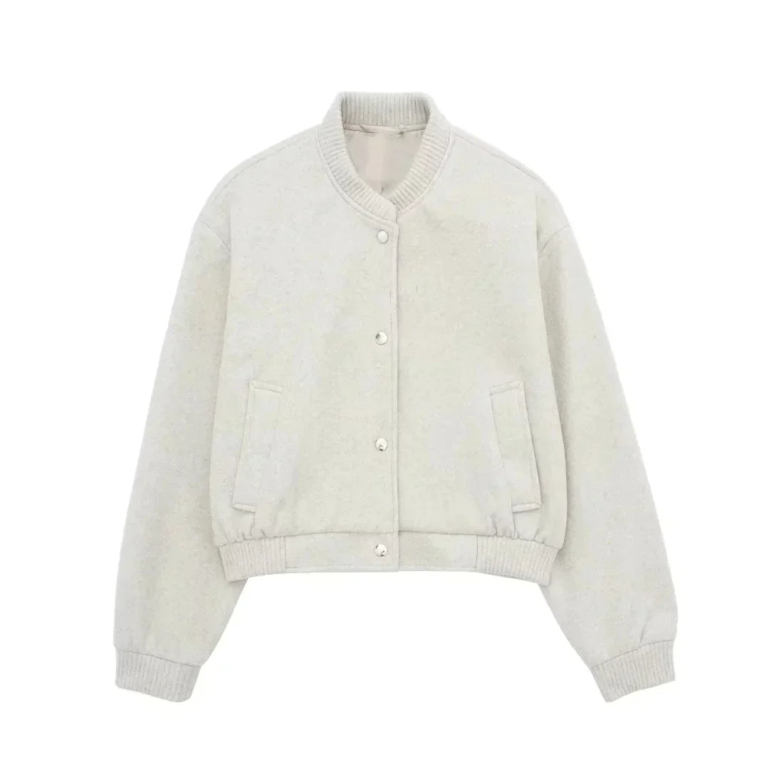 Damen Cropped Bomberjacke Trendig