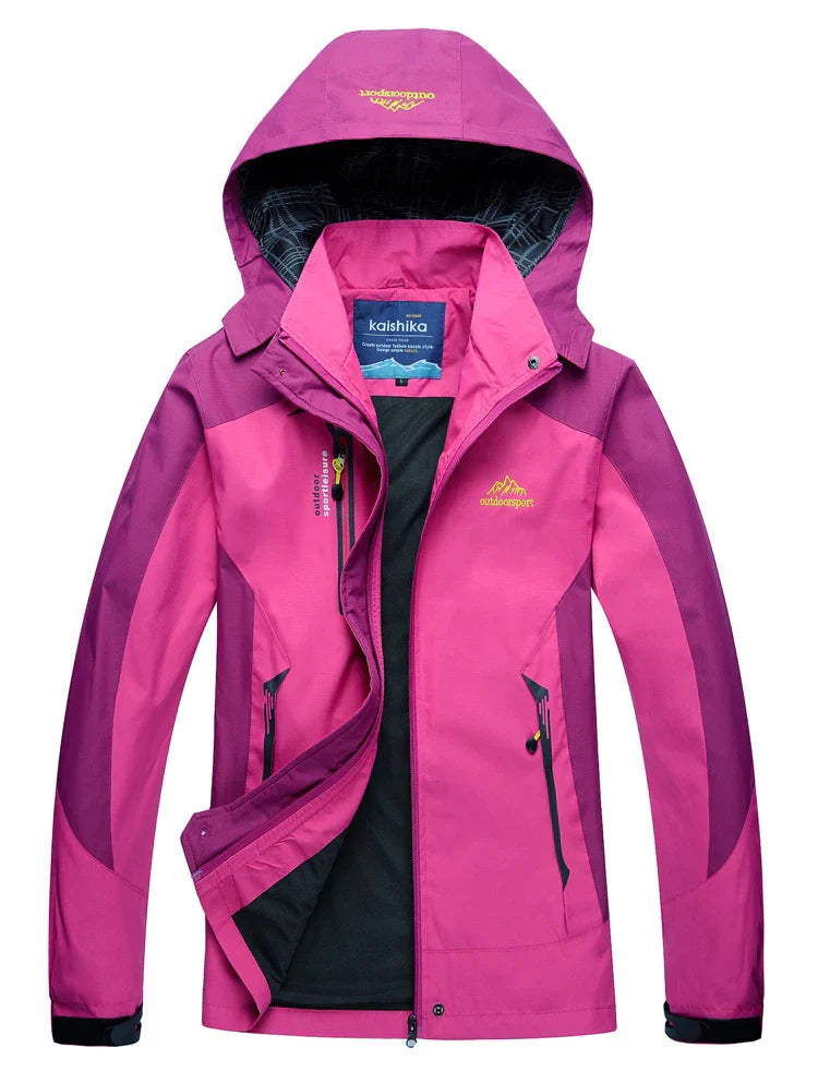Damen Wintermantel Kapuze Taschen Warm