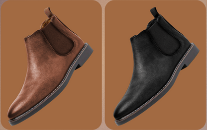 Herren Chelsea Boots Leder Komfortabel
