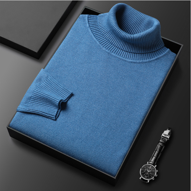 Herren Rollkragenpullover Bequem Lässig Grau - Norvielle