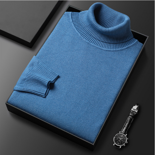 Herren Rollkragenpullover Bequem Lässig Grau - Norvielle