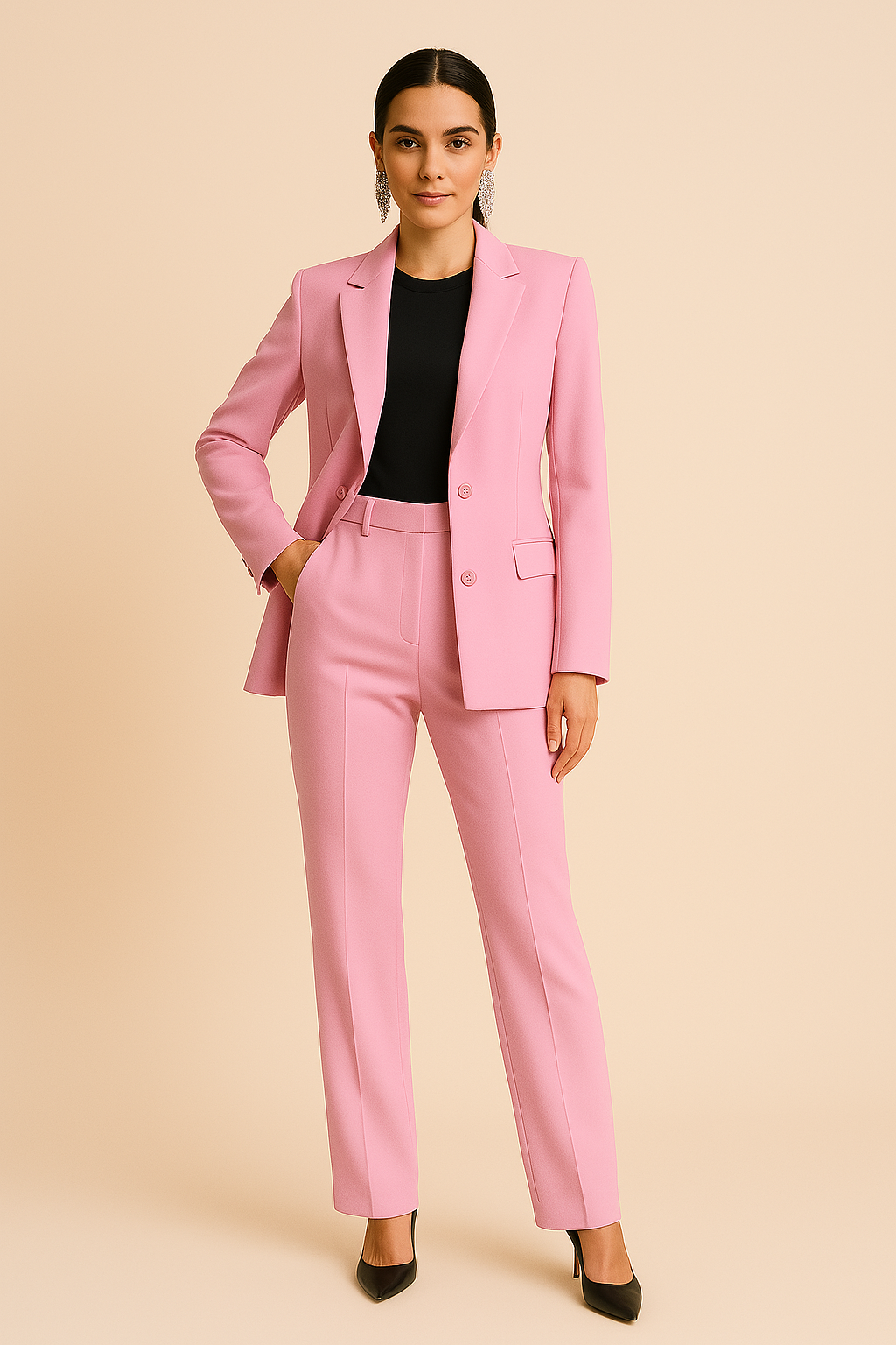 Damen Zweiteiler Blazer Set Maßgeschneidert - Norvielle