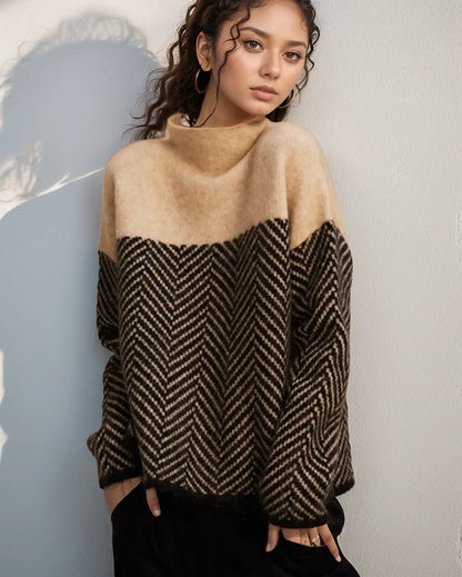 Damen Rollkragenpullover Weich Bequem - Norvielle