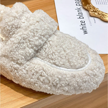 Damen Teddy Pelzslipper Warme Loafers - Norvielle