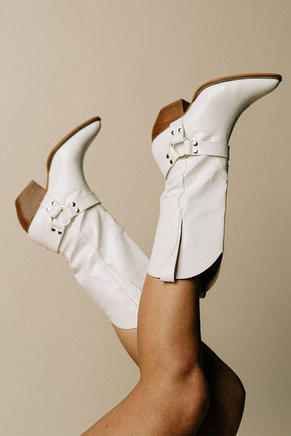 Damen Westernstiefel Kuhfell Muster