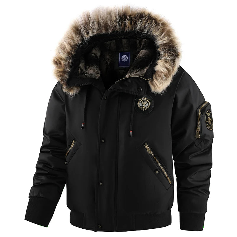 Herren Winterjacke Gepolstert Wasserdicht Isoliert