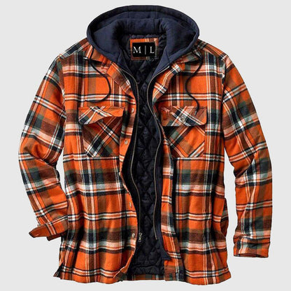 Herren Flanelljacke Kariert Warm Holzfällerstil