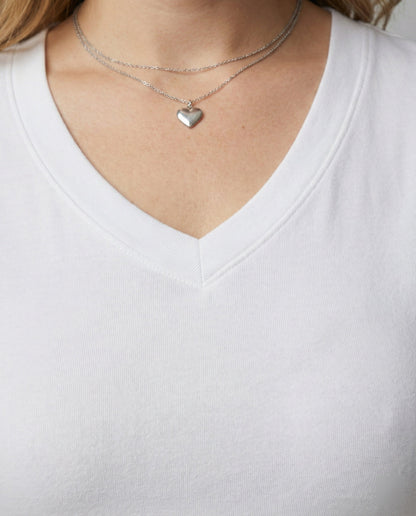 Damen Slimfit T-Shirt Kurzarm aus Baumwolle für Sommer