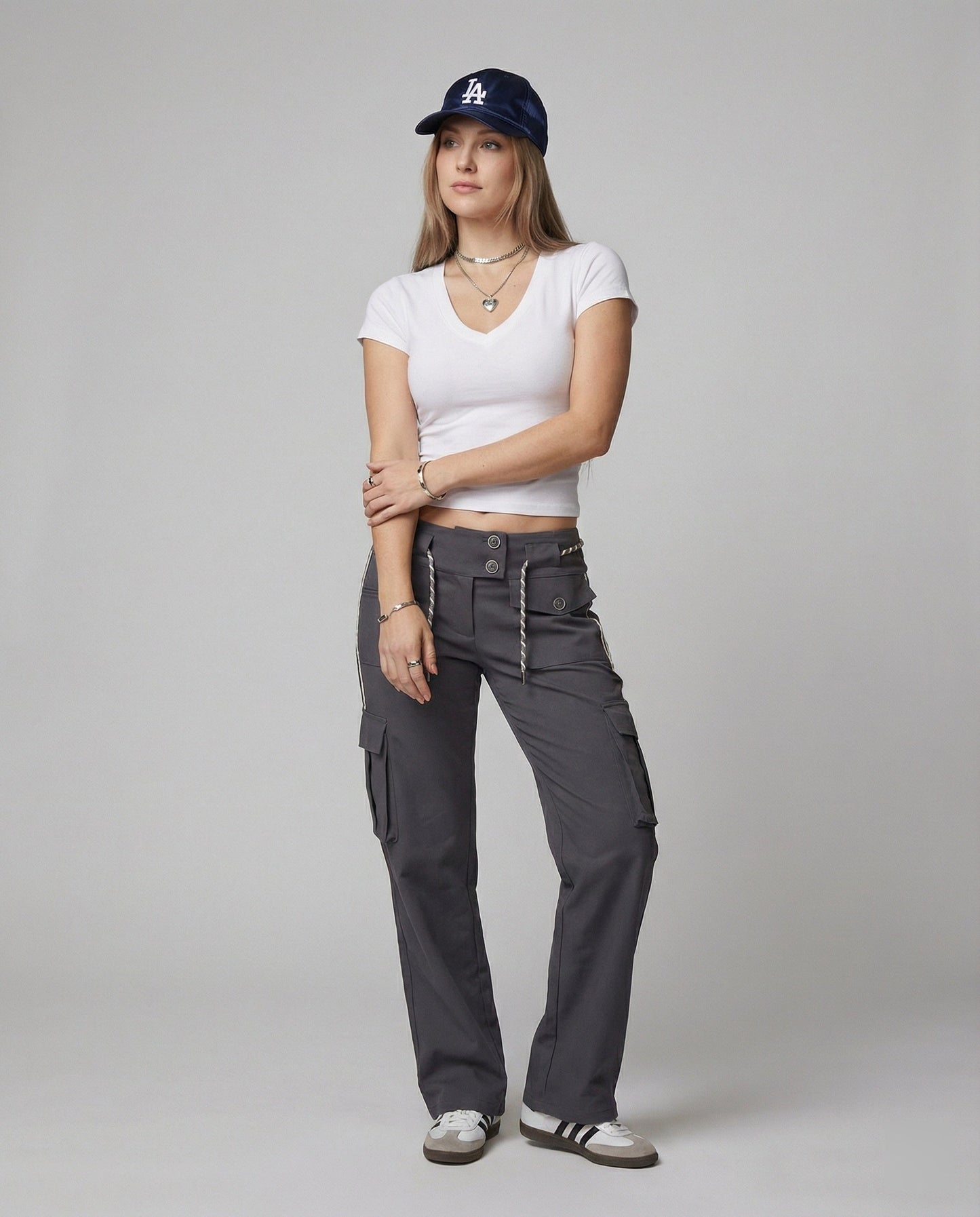 Damen Slimfit T-Shirt Kurzarm aus Baumwolle für Sommer