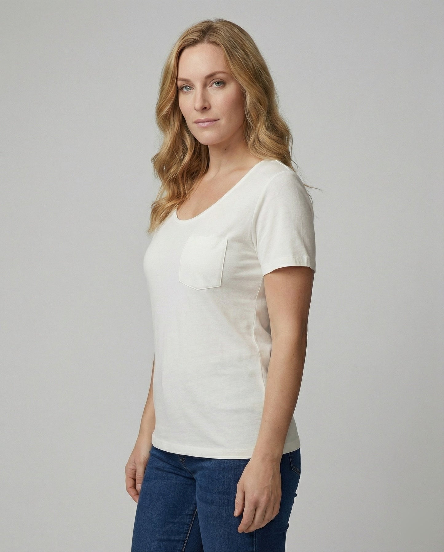 Damen T-Shirt aus Baumwolle Lässig U-Ausschnitt - Norvielle