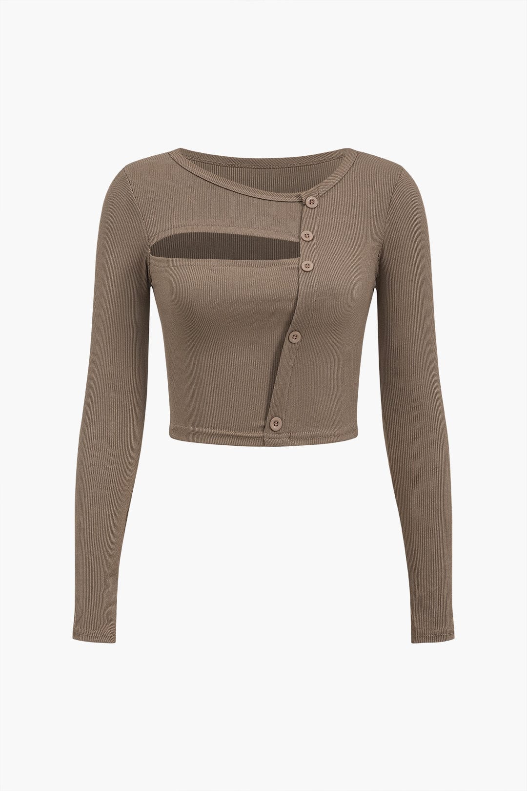 Damen Langarm- Asymmetrisch Cut-Out-Detail - Norvielle