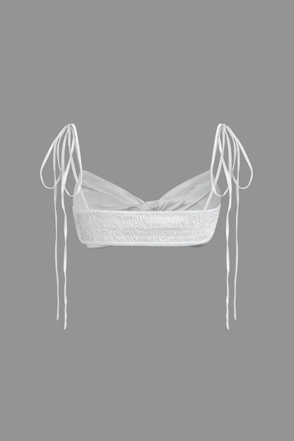 Damen aus Satin mit Schnürträgern und Knoten