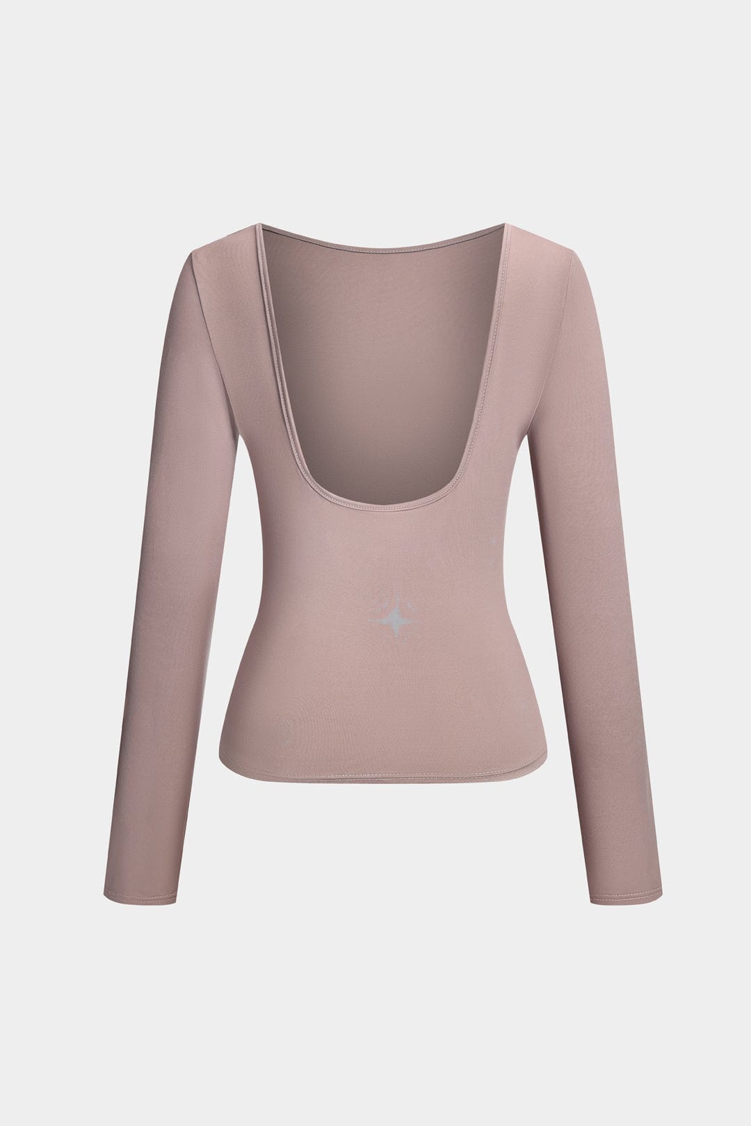 Damen Bodycon Oberteil Langarm Niedriger Rücken