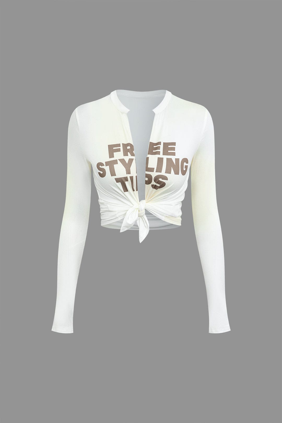 Damen T-Shirt Slim Fit Mit Schriftzug Trendy - Norvielle