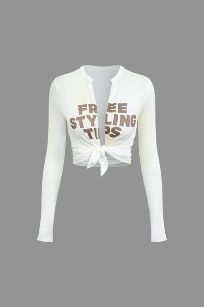 Damen T-Shirt Slim Fit Mit Schriftzug Trendy - Norvielle
