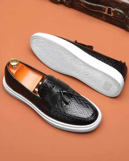 Herren Leder Loafer Elegante Slipper