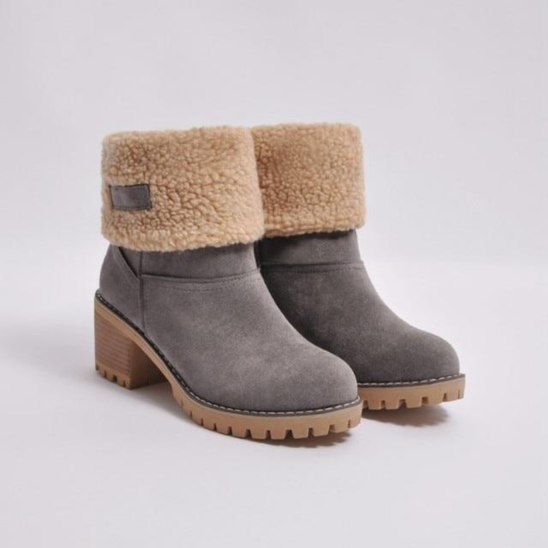 Damen Winterstiefel Warm Gefüttert Schneesicher