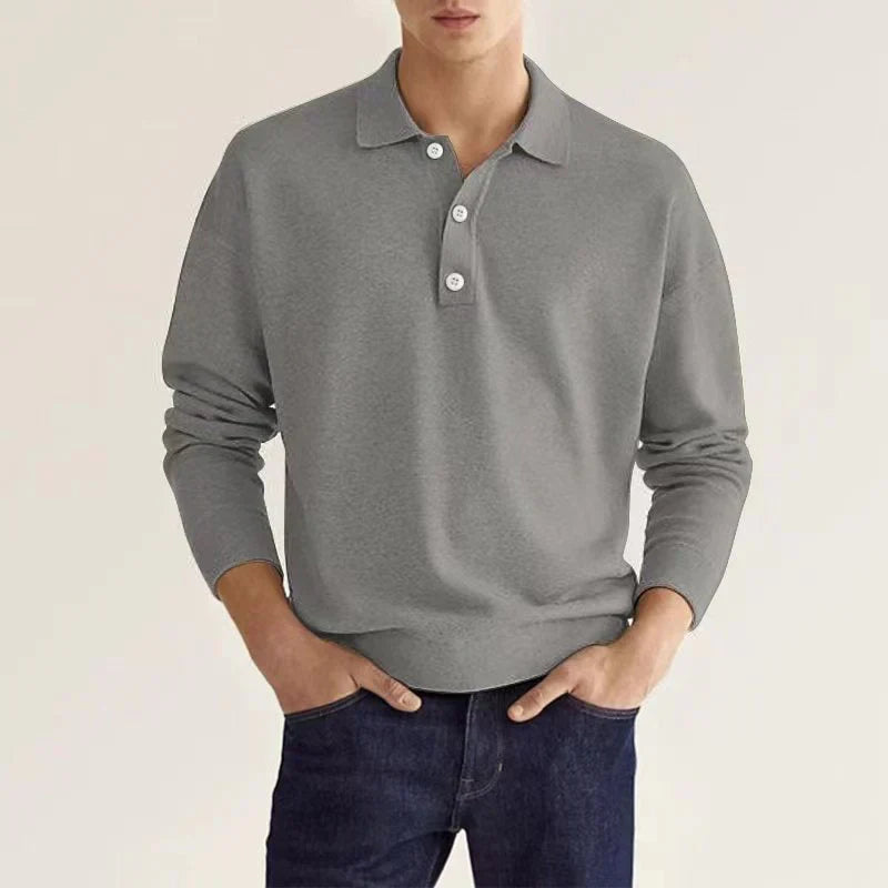 Herren Langarm Polo-Shirt Klassisch