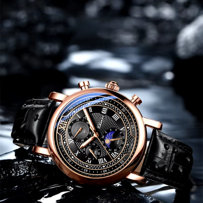 Herrenuhr Lederarmband Quarz
