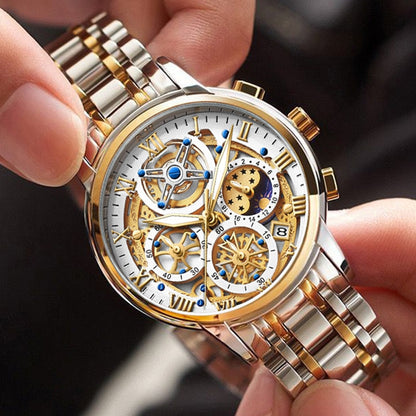 Herren Automatik Armbanduhr Edelstahl Schweizer Qualität