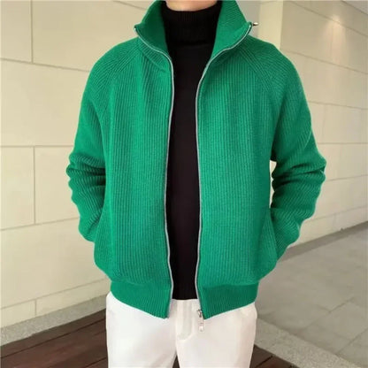 Herren Strickjacke Warm Grau - Norvielle