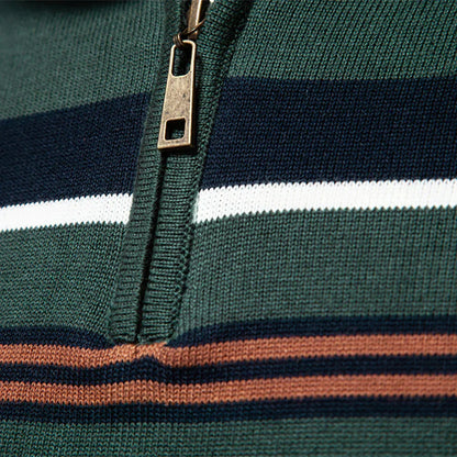 Herren Strickpullover Reißverschluss Warm Modern