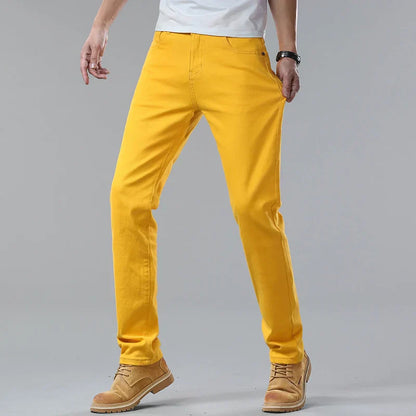 Herren Slim-Fit-Jeans Schmal Denim