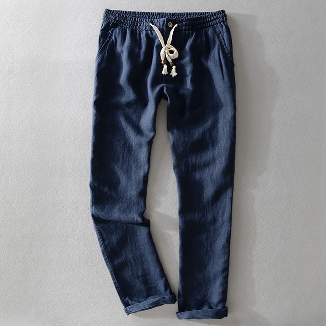 Herrenhose Elastisch Leinen