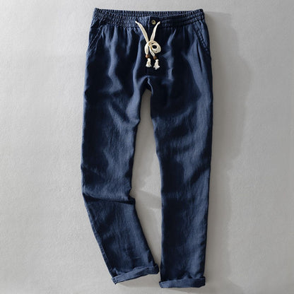 Herrenhose Elastisch Leinen