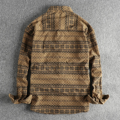 Herren Cordhemd Blau Retro Freizeit