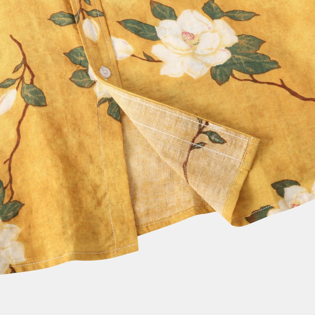 Herren Sommerhemd Leichtes Blumenmuster