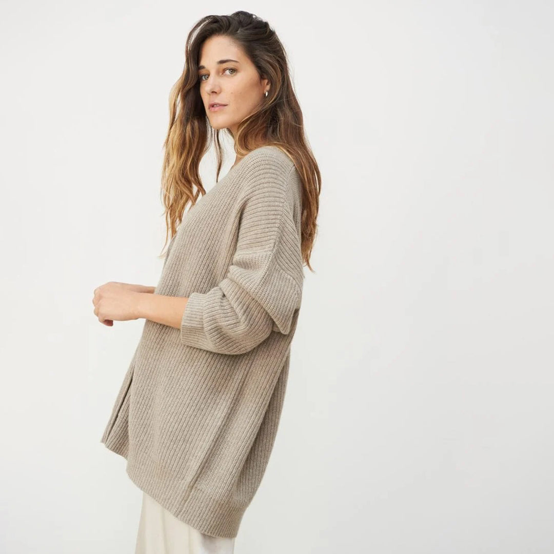 Damen Oversized Cardigan Warm