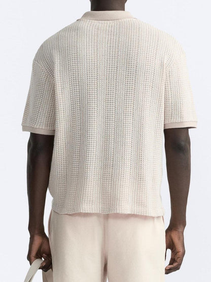 Herren Strickpolo Mit Reißverschluss Sportlich Modern