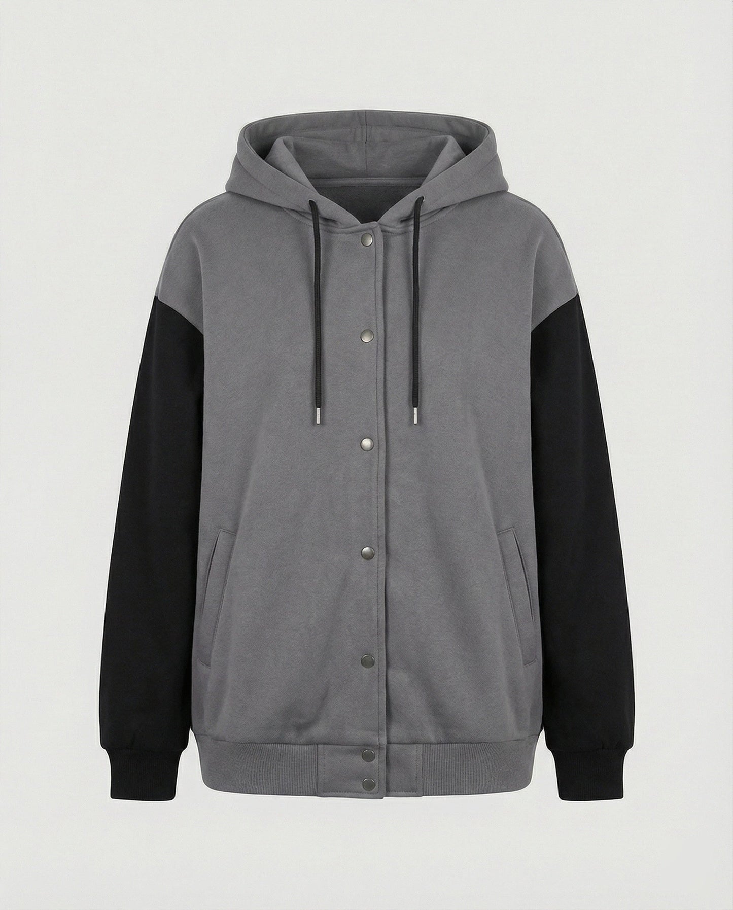 Große Damen Kapuzenjacke Oversize Raglanärmel