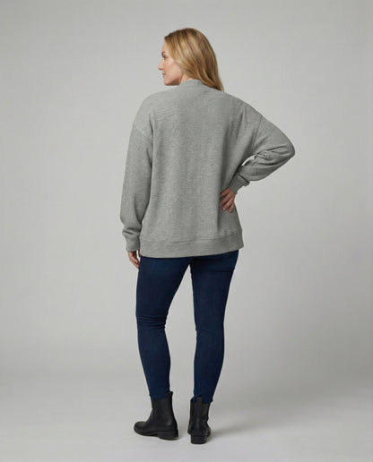 Damen Strickjacke Mit Taschen Und Knöpfen Groß