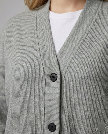 Damen Strickjacke Mit Taschen Und Knöpfen Groß
