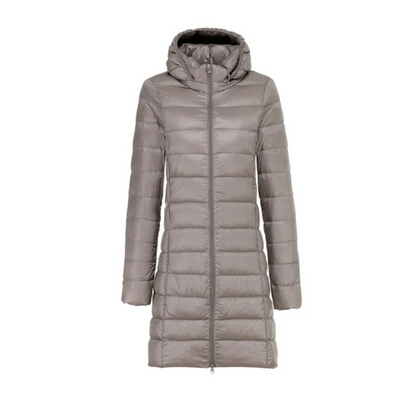 Damen Daunenjacke Wasserdicht Kapuze Warm