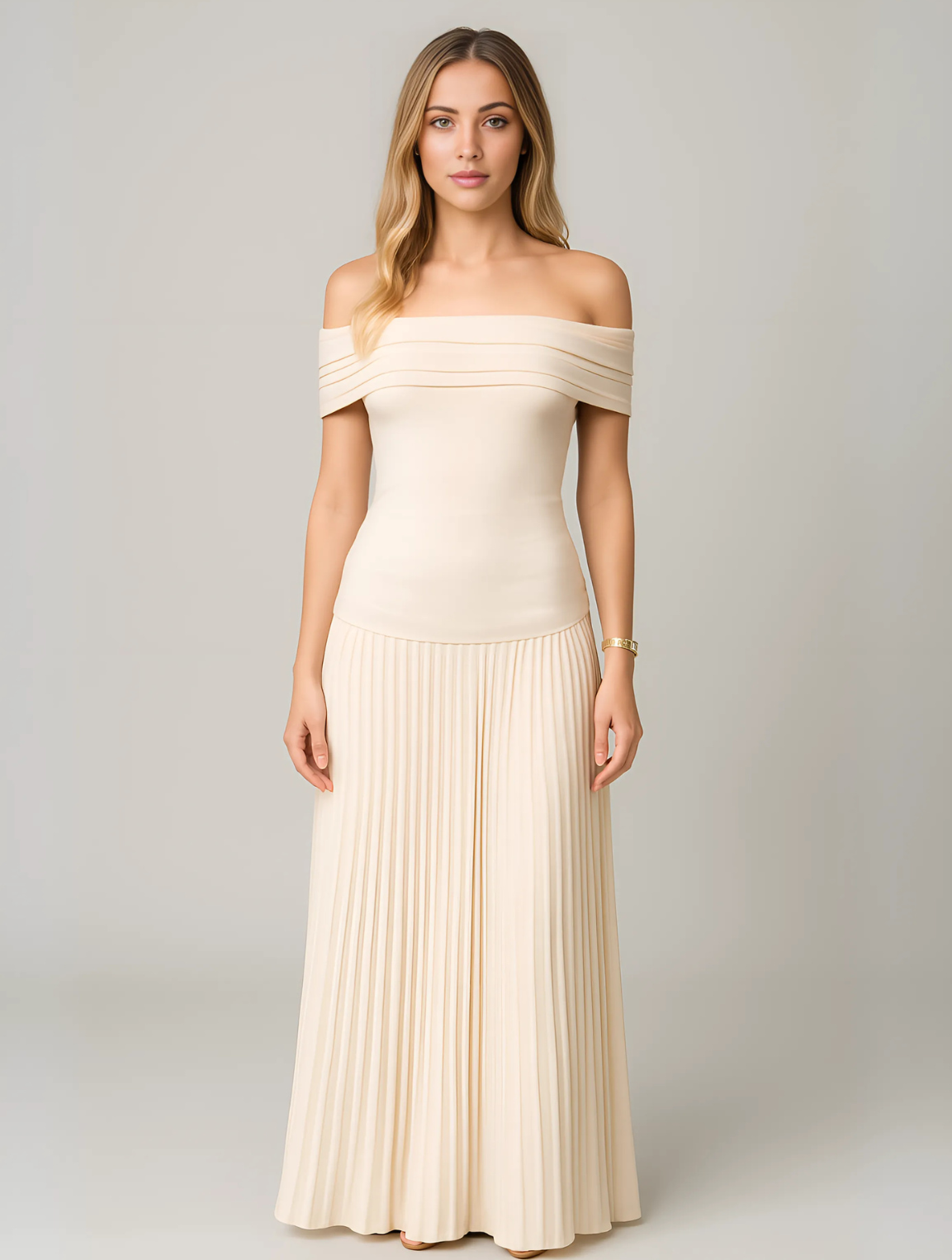Damen Maxi-Kleid Hochzeitsgastkleid Lang - Norvielle