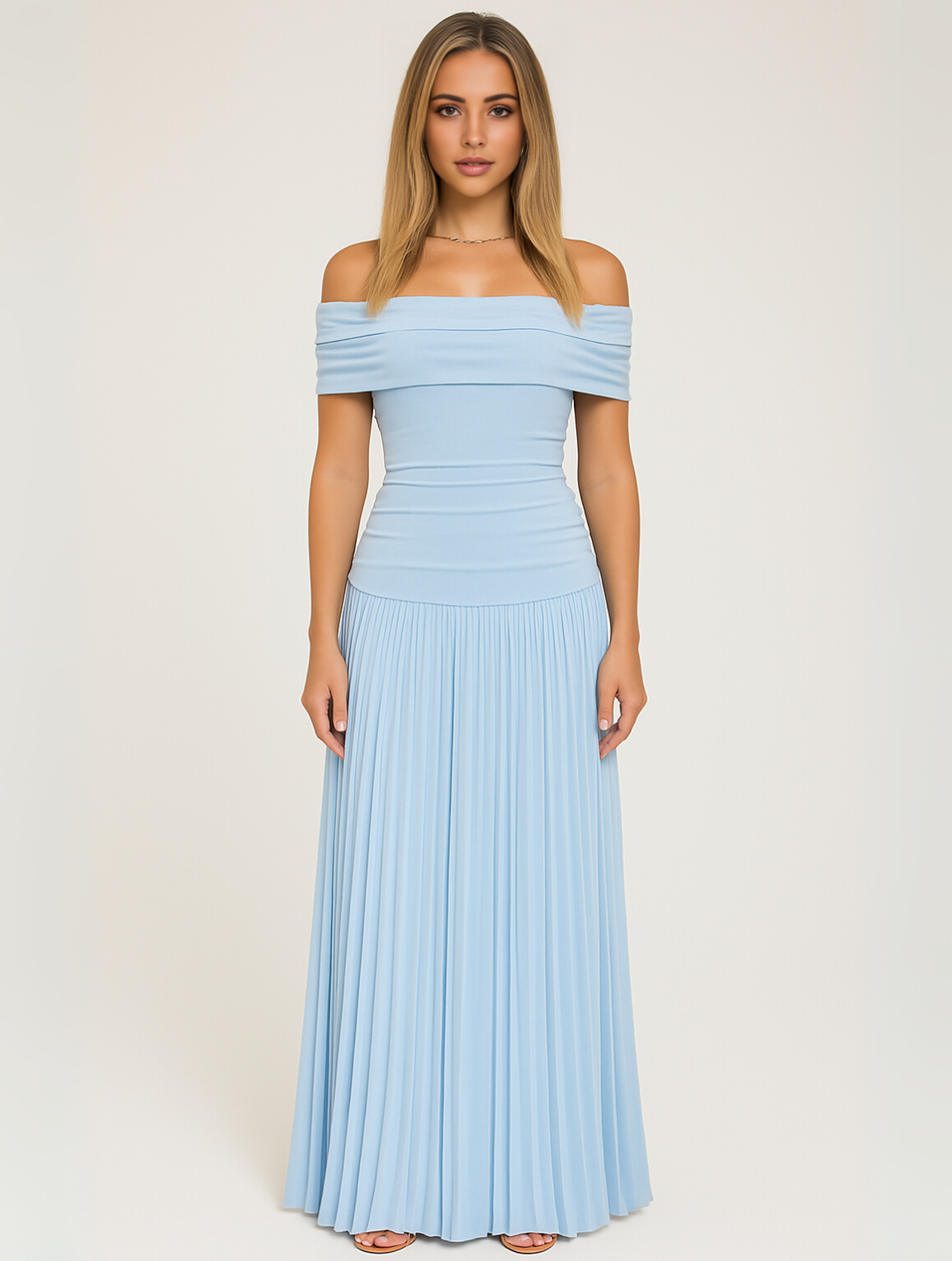 Damen Maxi-Kleid Hochzeitsgastkleid Lang