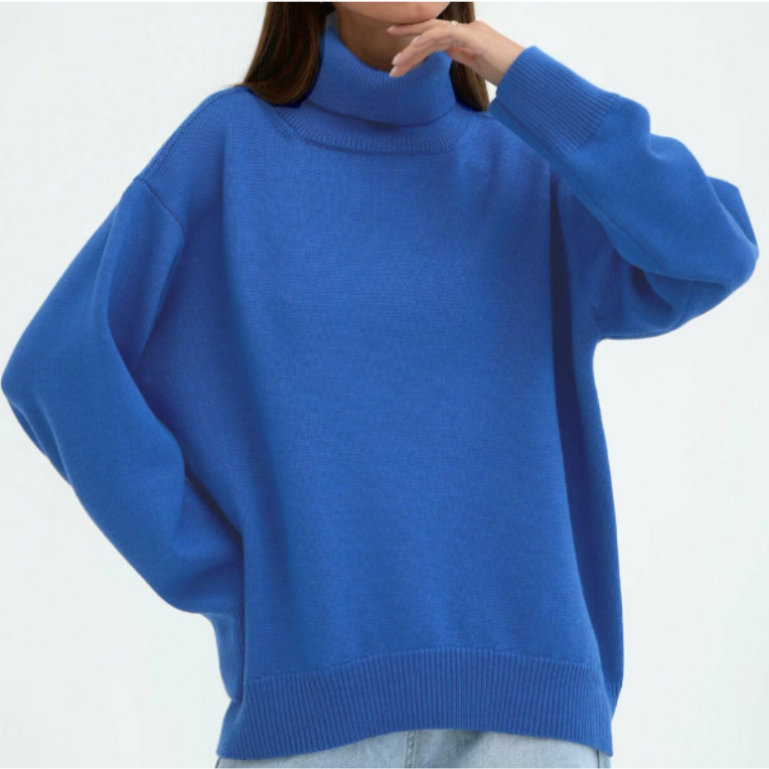 Eleganter Damen Rollkragenpullover Feinripp Qualität